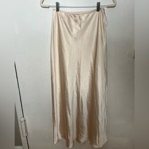 Elegant Cream Satin Skirt from Princess Polly